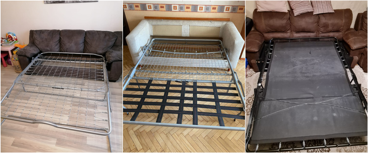Замена французской раскладушки в диване, цена за ремонт французской раскладушки в Москве