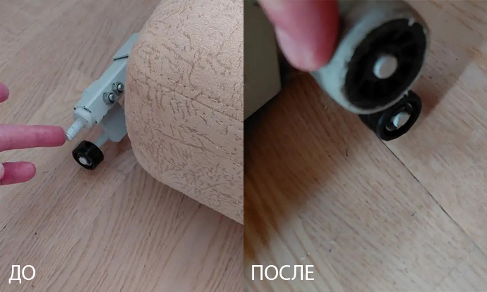 Ремонт механизма подъёма дивана 8 Марта - до и после